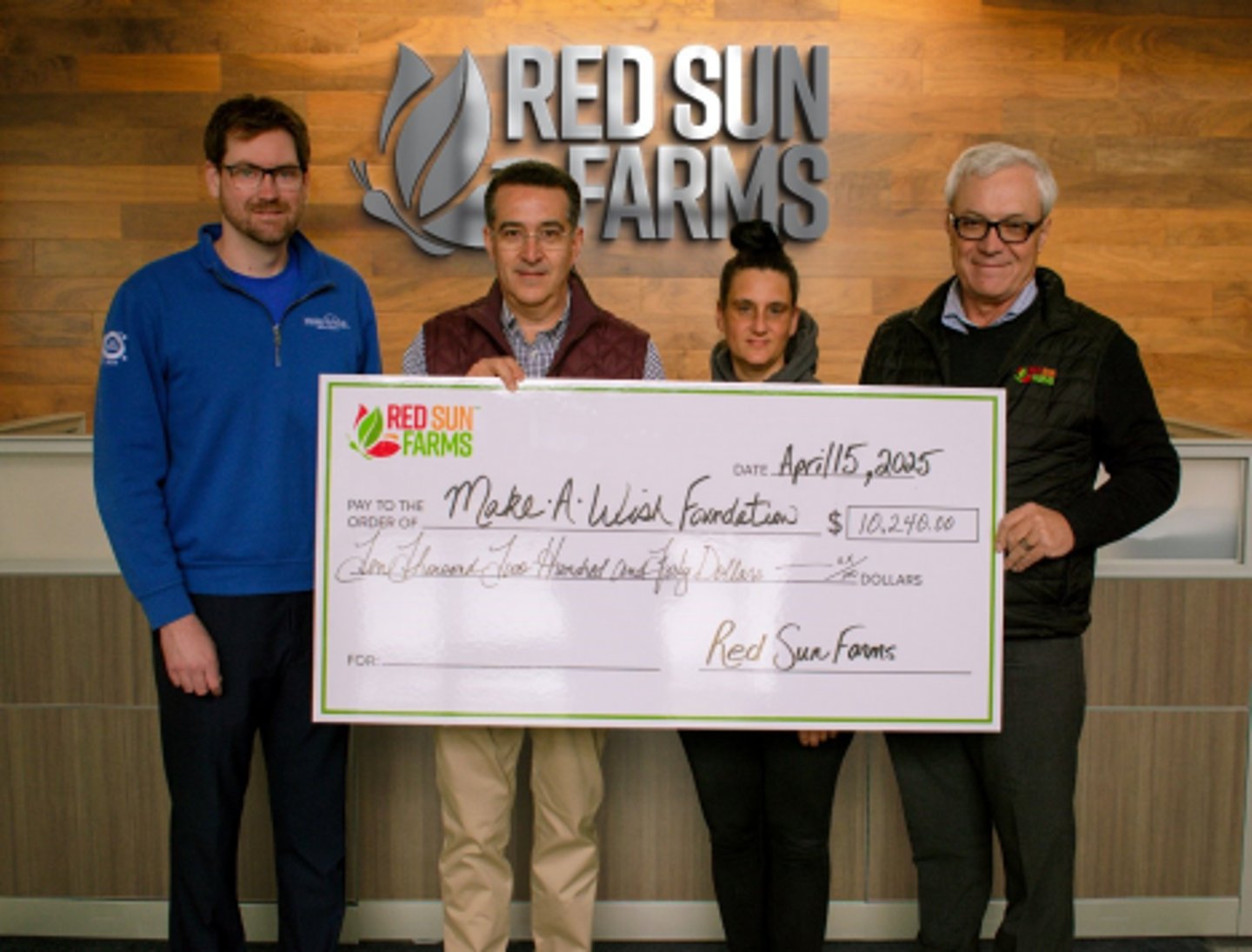 red sun farms make a wish donation
