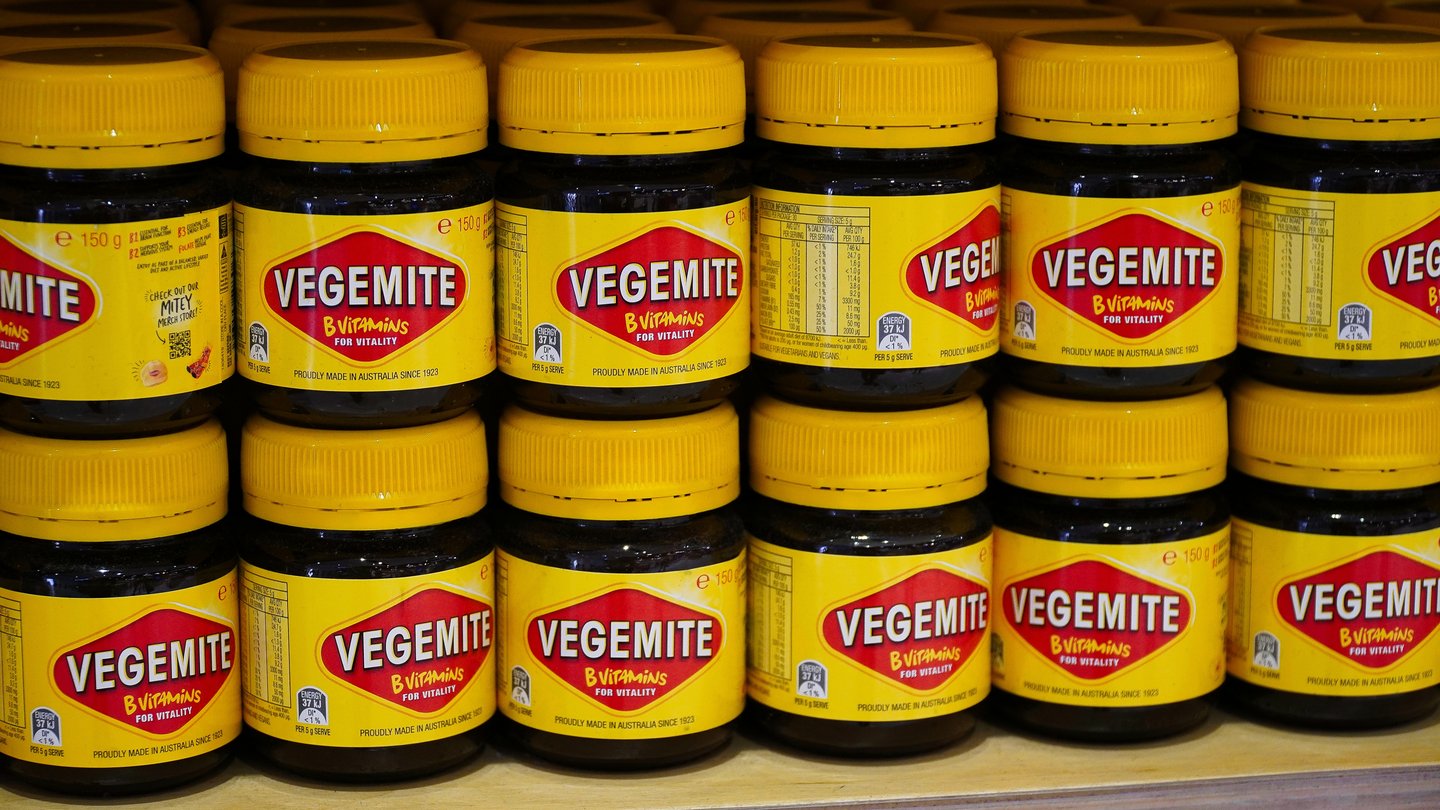 Vegemite on display in a store in Sydney, Australia.