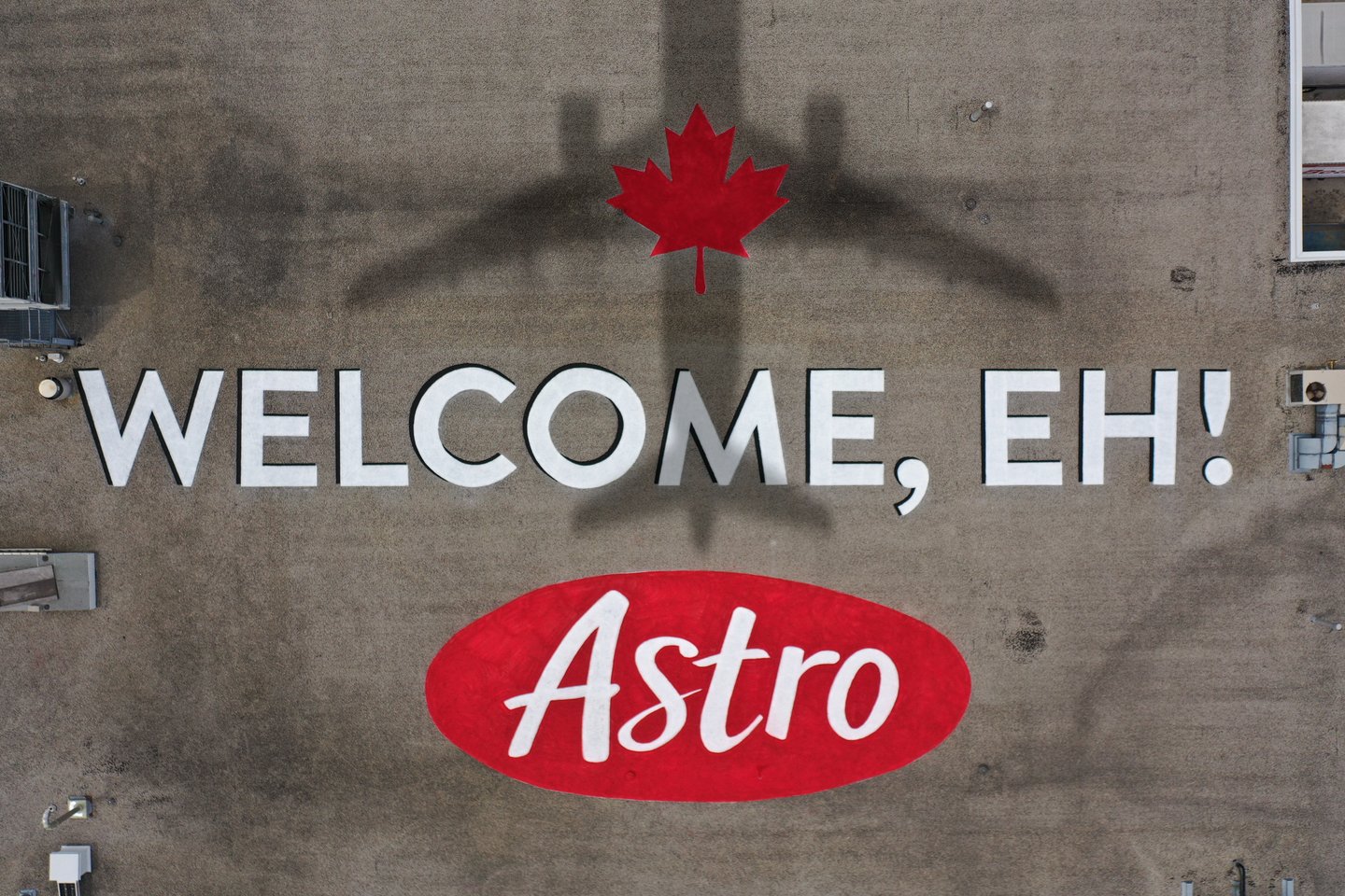astro yogurt welcome eh mural
