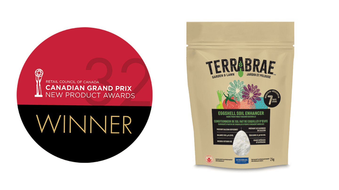 Pack of terrabrae soil enhancer next to the Grand Prix logo