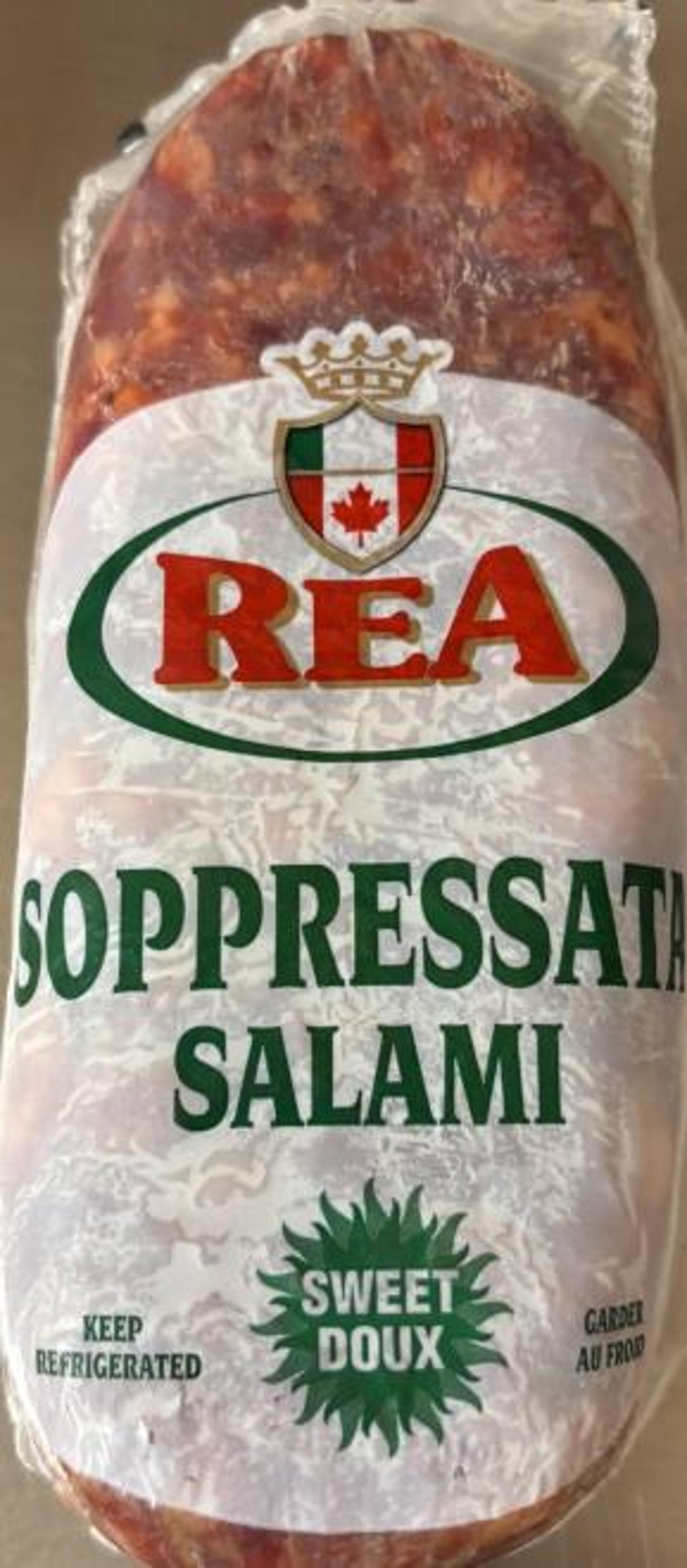 Rea brand Soppressata Salami Sweet recalled due to Salmonella