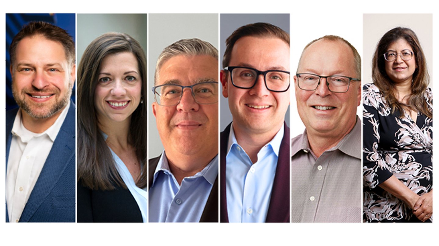 Six headshots: Impact Award Champion winners