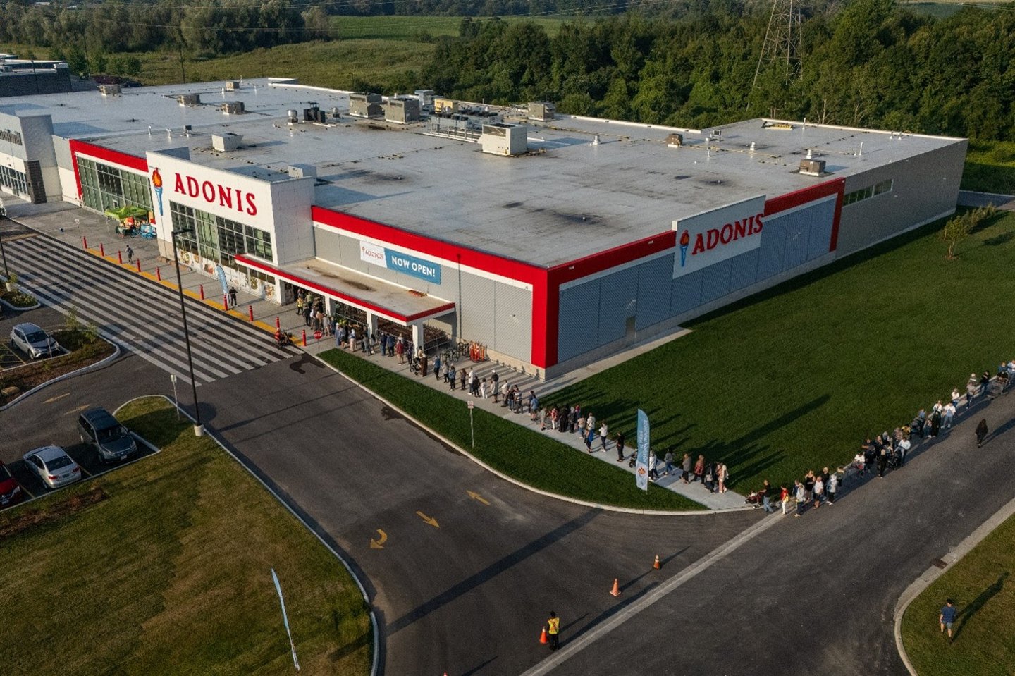 Londoners line up to enter Adonis Mediterranean Market on opening day, August 14, 2025. Photo: Georges Boutros/Adonis.