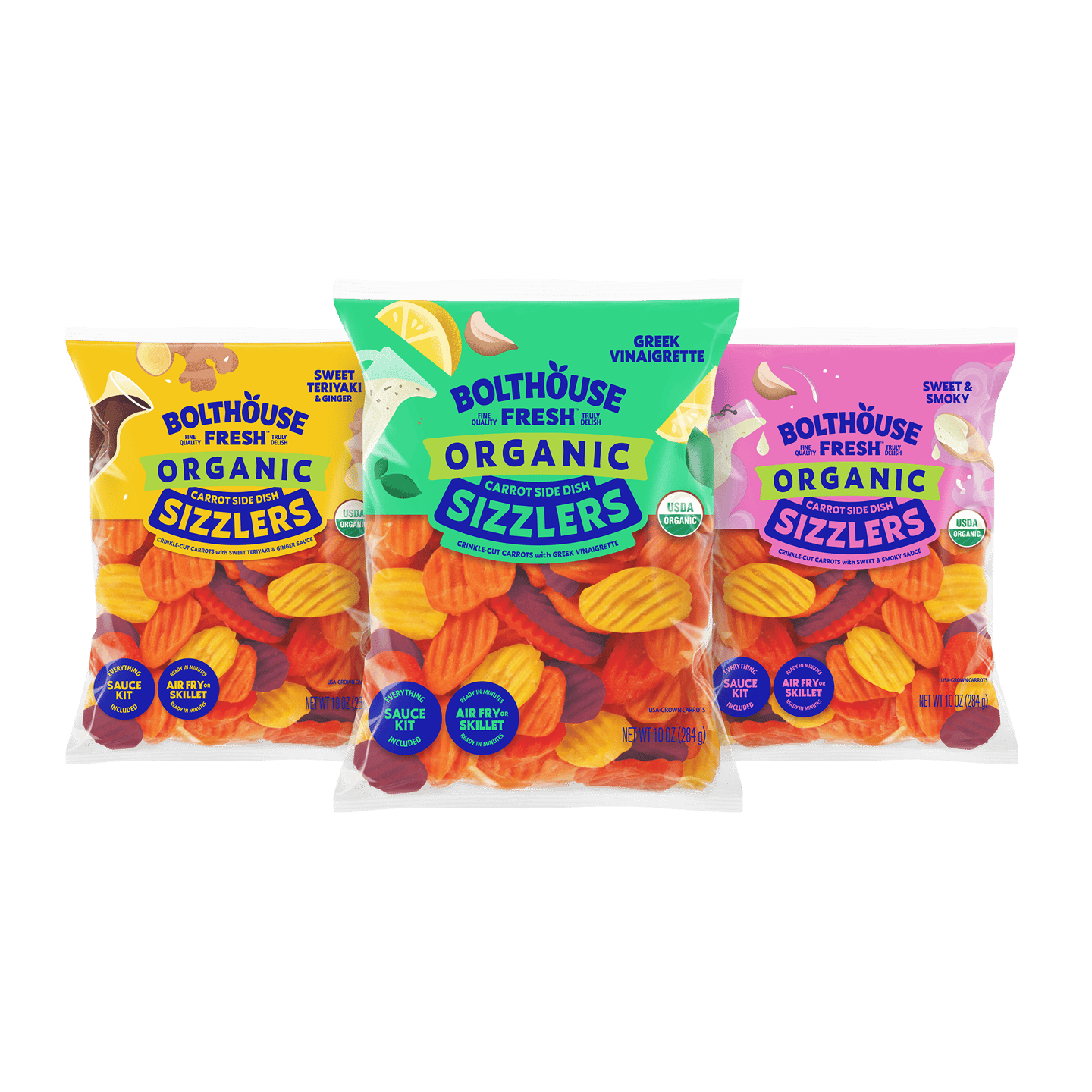 Packs of Bolthouse Fresh Organic Side Dish Sizzlers