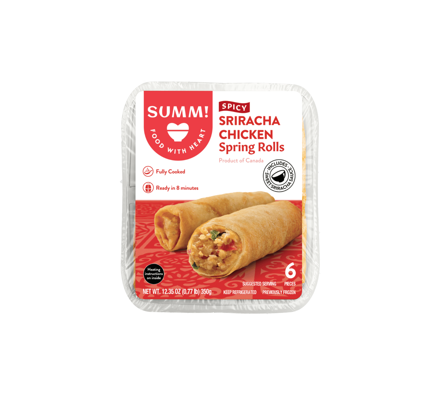 Pack of Spicy Sriracha Chicken Spring Rolls