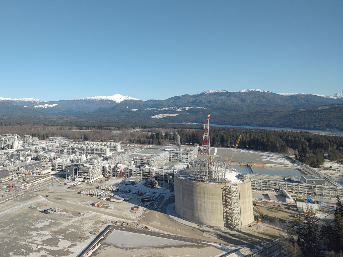 The LNG Canada site in Kitimat, B.C.,