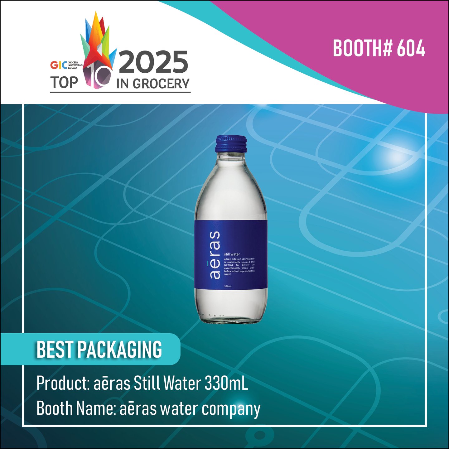 Best Packaging: Aeras, Still Water 330mL
