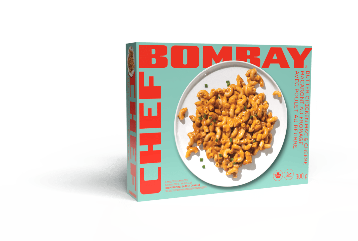 Box of CHEF BOMBAY’S BUTTER CHICKEN MAC & CHEESE 