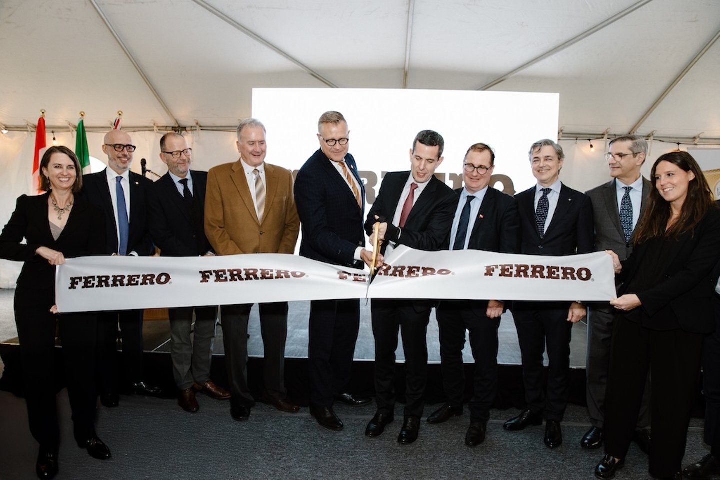 Ferrero Canada Brantford facility ribbon cutting