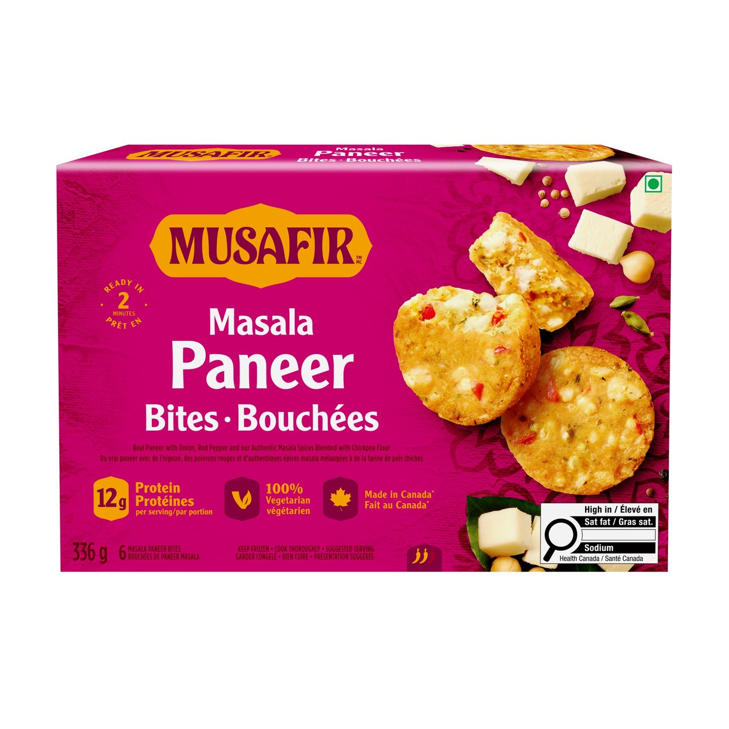 A box of Musafir Masala Paneer Bites