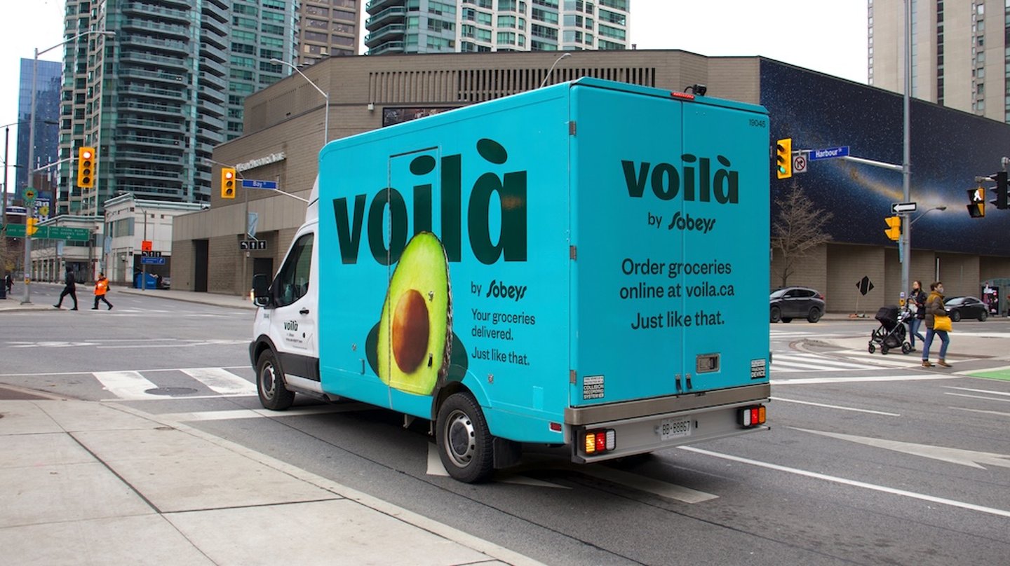 Voila delivery truck
