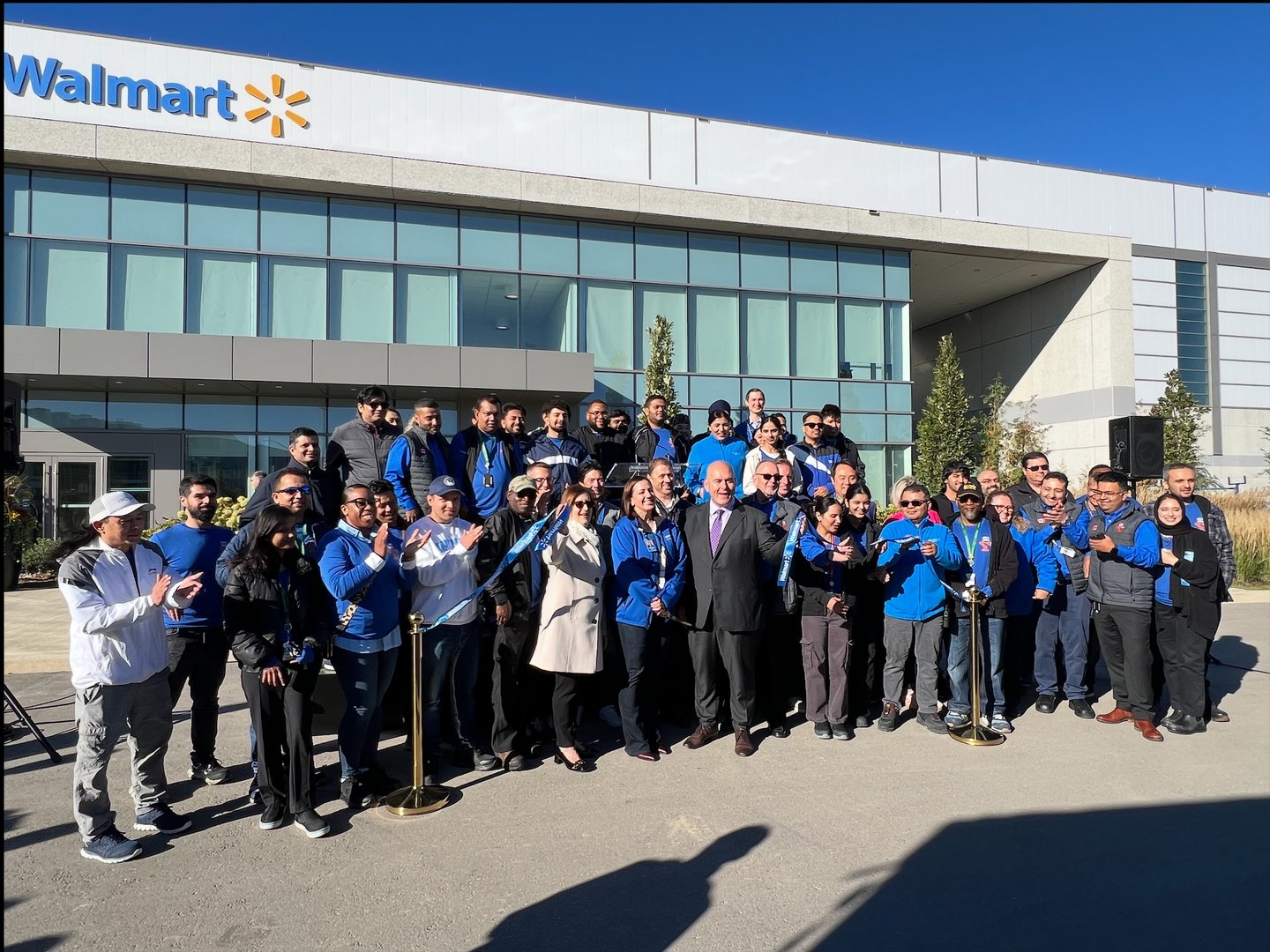 Ribbon cutting at Walmart's Vaughan Ambient Distribution Centre