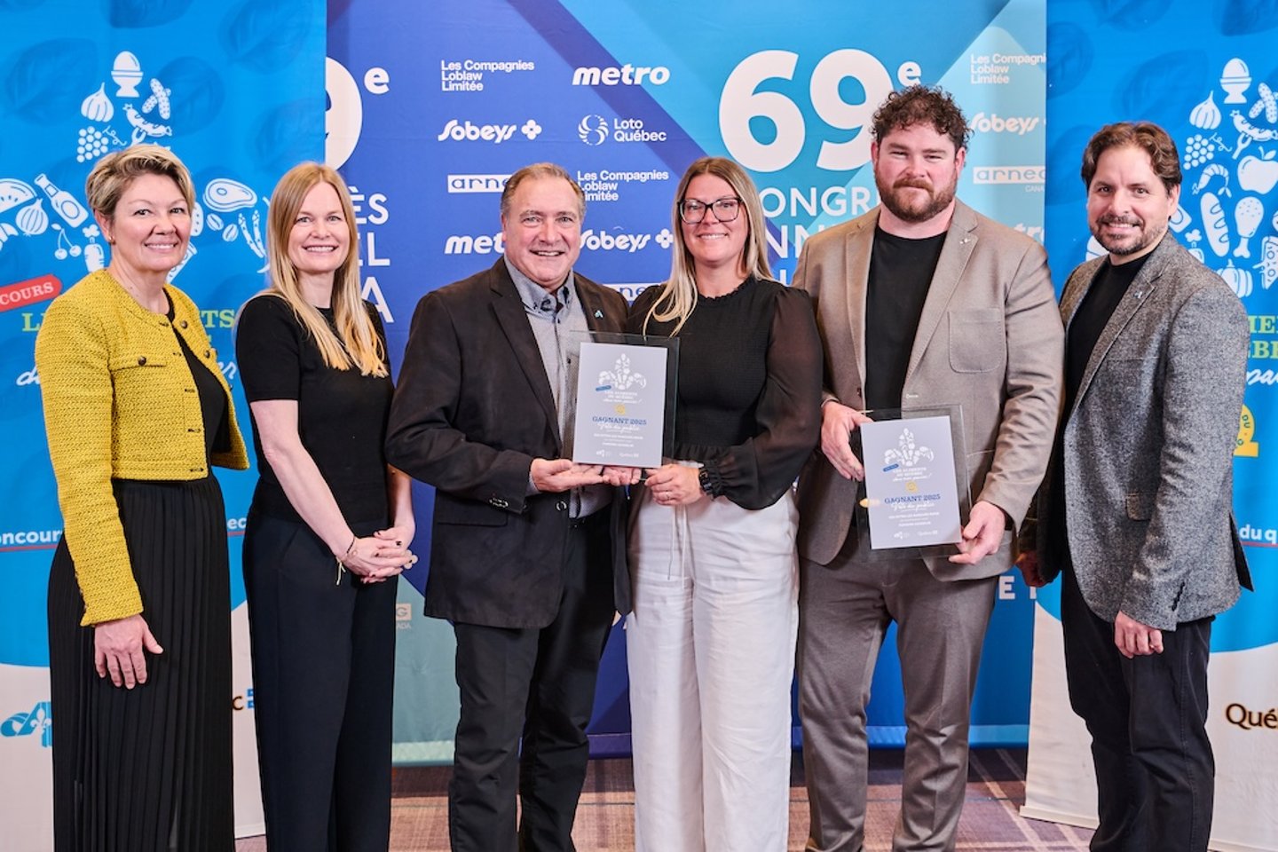 Award winners at the Quebec Food Retailers Association convention