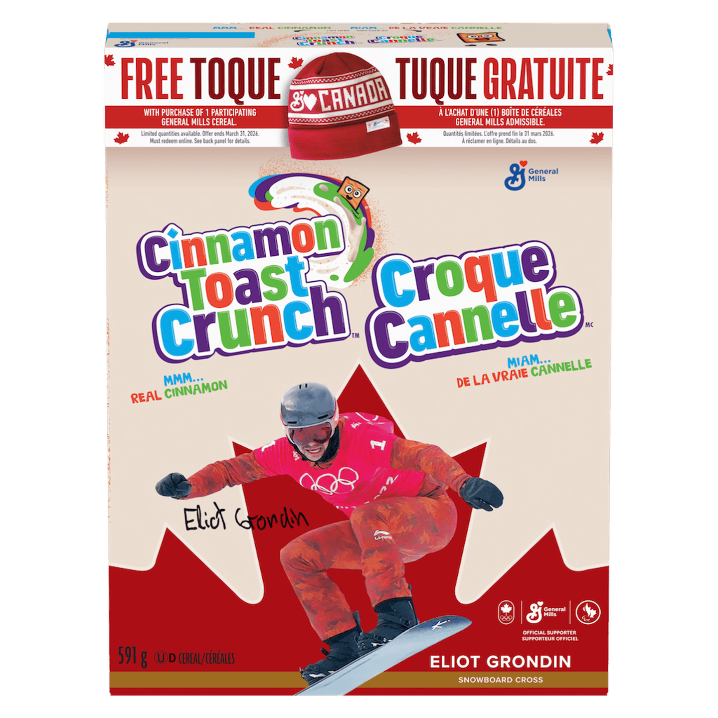 Cinnamon Toast Crunch Olympic 2026 packaging 