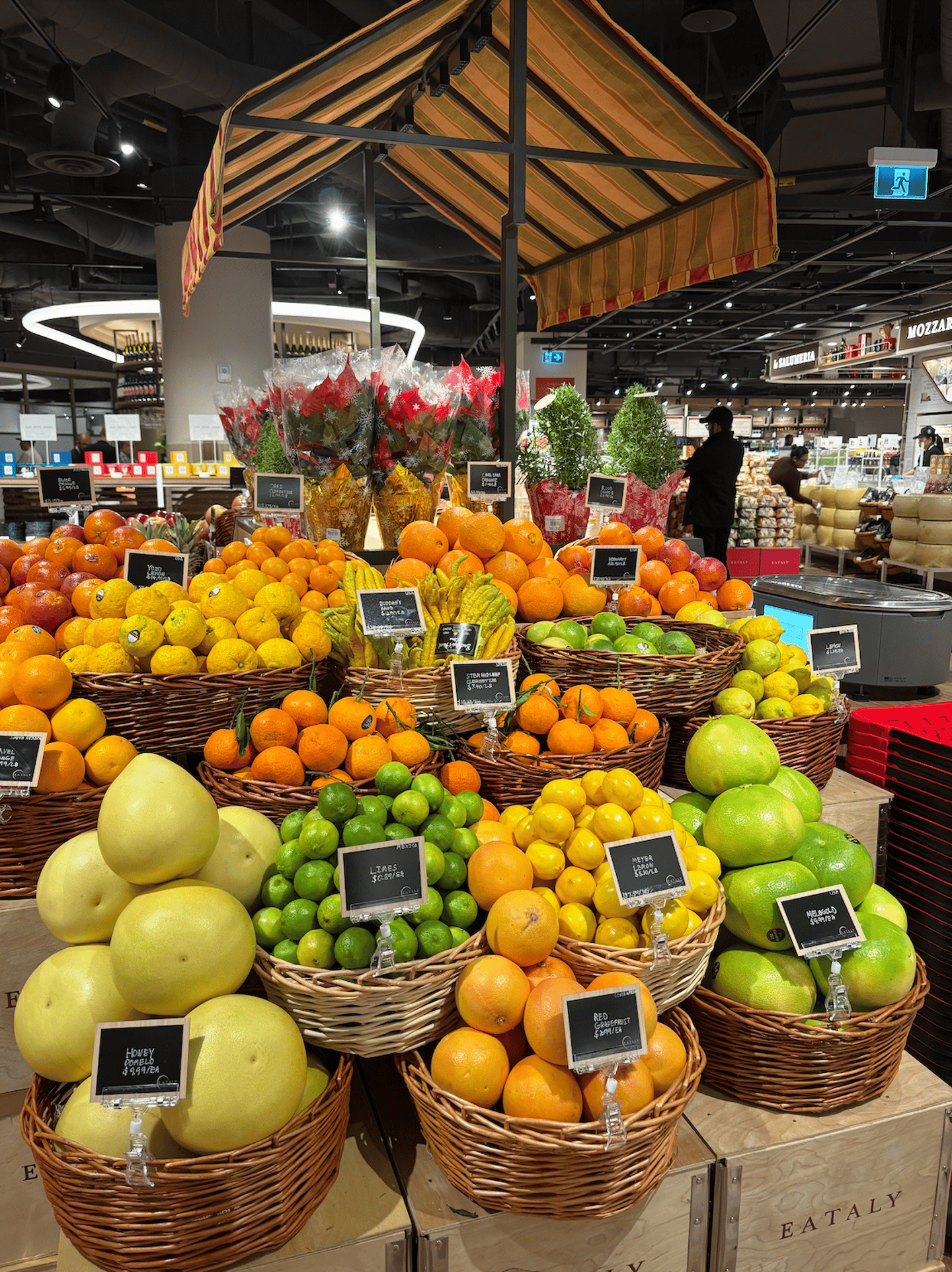 A collection of produce at Eataly Eaton Centre 