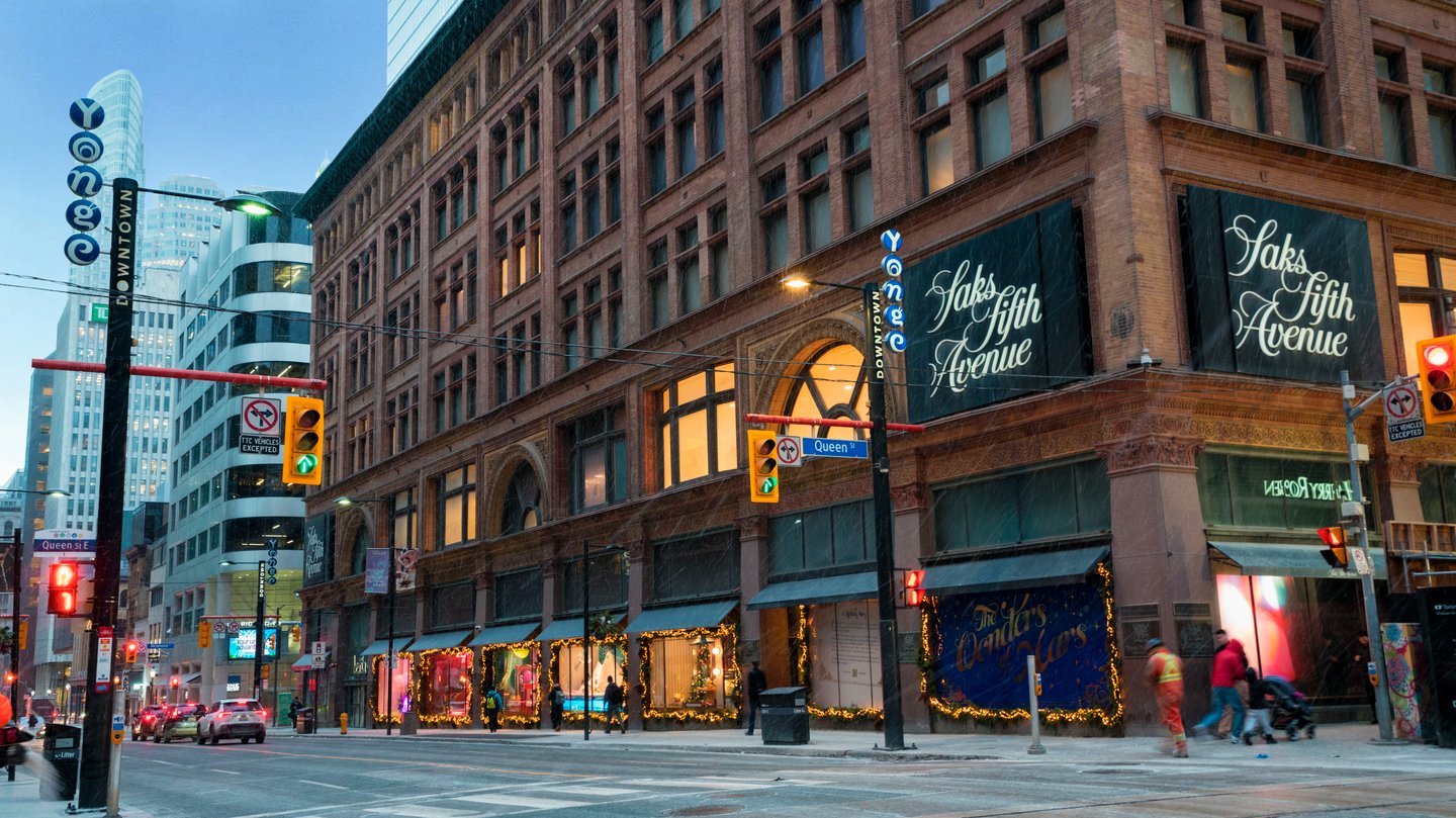 Mars Canada holiday window displays at 176 Yonge St in Toronto 