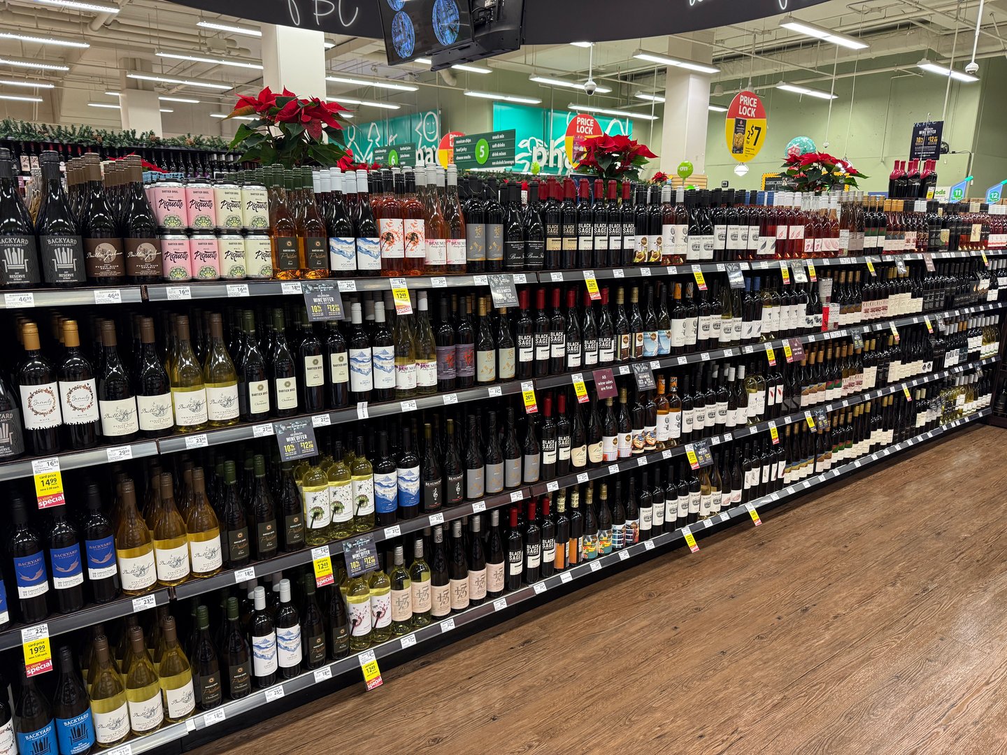 Bottles of wine at the Cambie St. location
