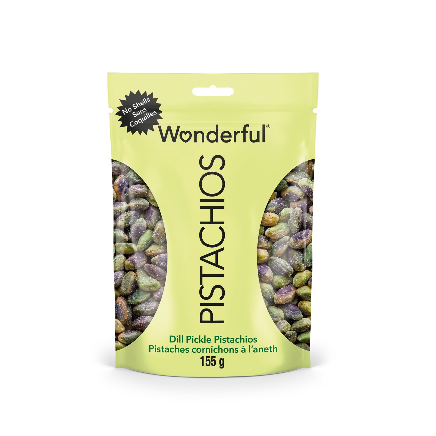 A pack of Wonderful Pistachios No Shells Dill Pickle