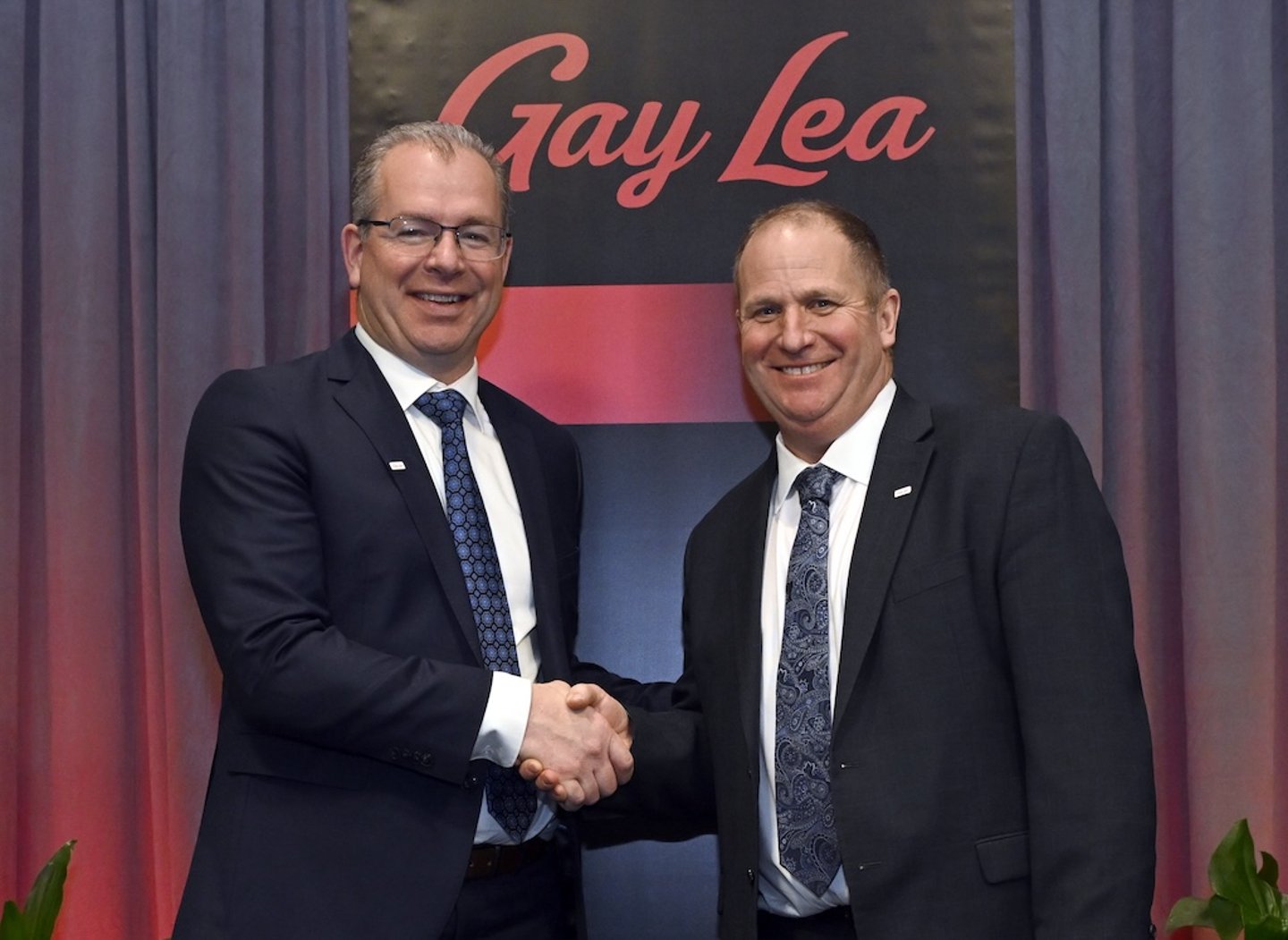 Andrew Henderson (left) and Rob Goodwill Gay Lea Food Co-operative board of directors