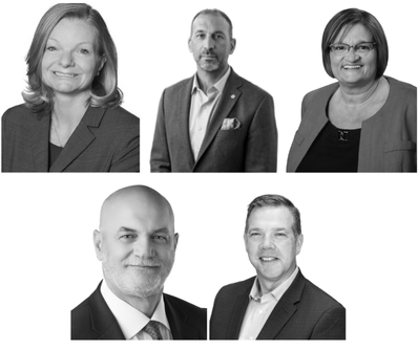 Headshots of Deb Craven, Gino DiCioacchino, Teresa Spinelli, Paul Bravi and Brian Bradley