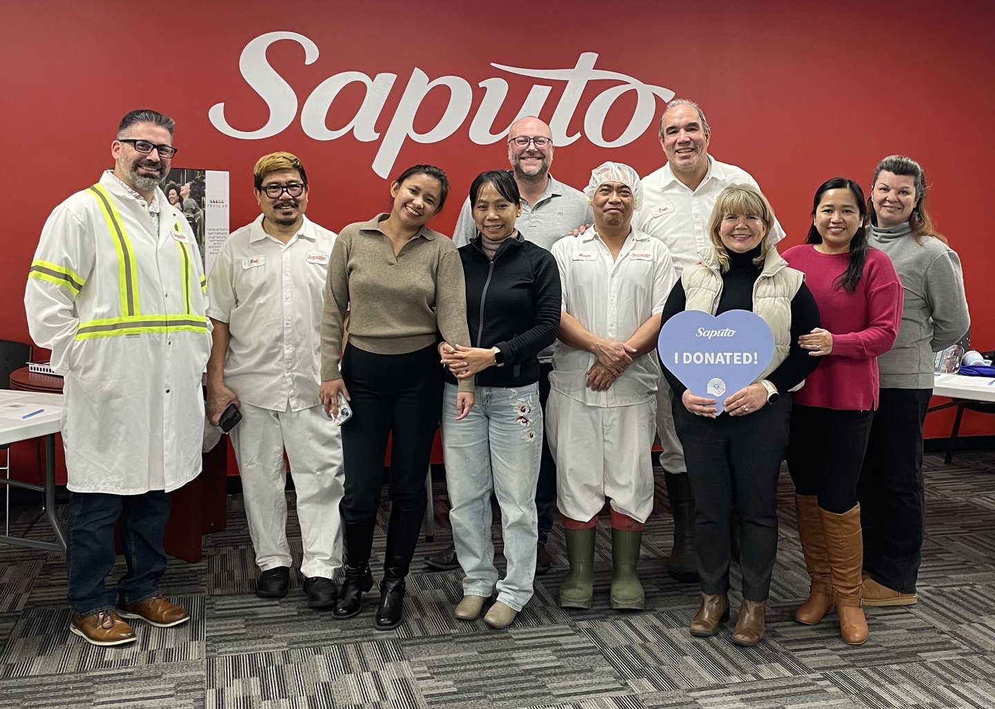 Saputo employees raise money and donations for Food Banks Canada and United Way
