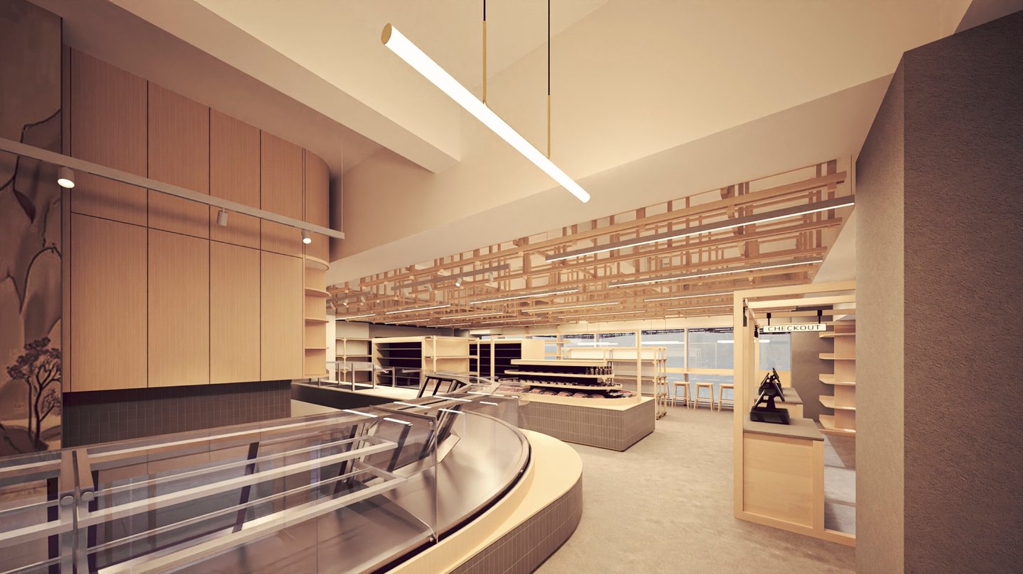 Interior shot of Downtown Aburi Market