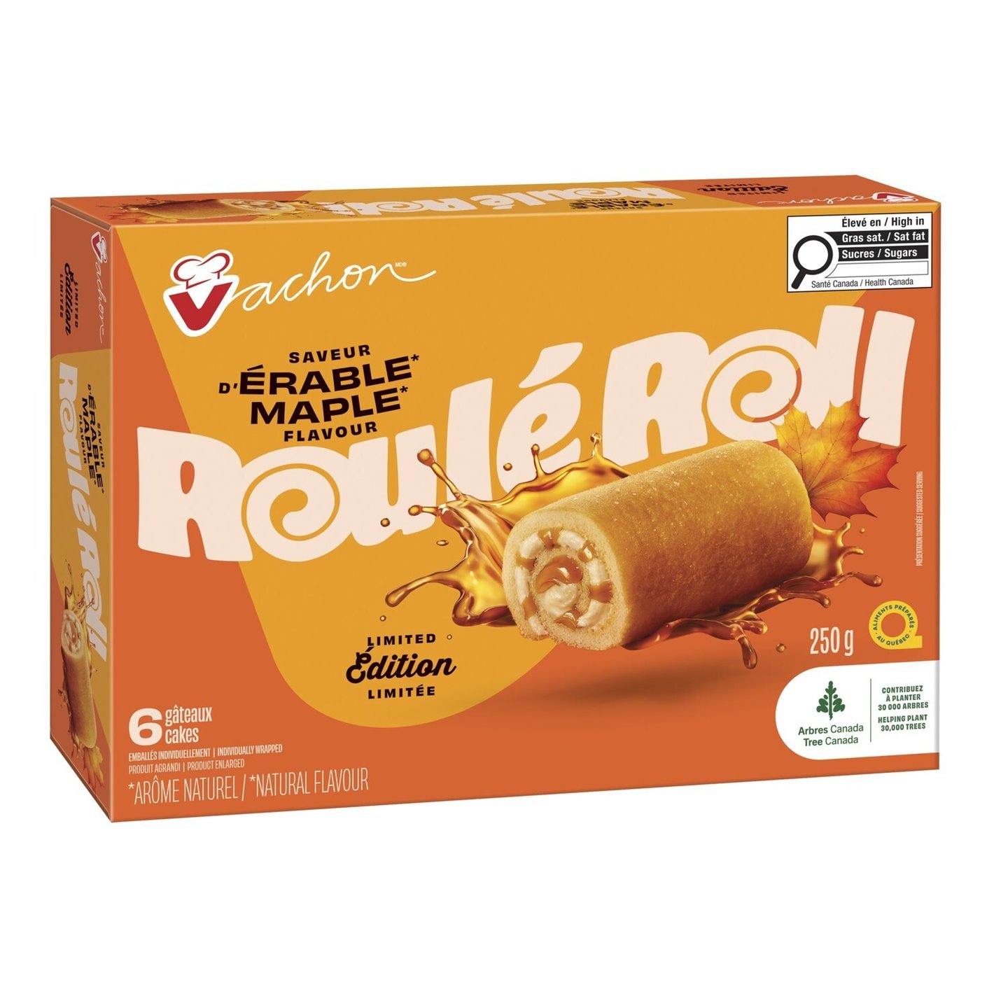 A box of Vachon limited-edition maple-flavoured Rolls