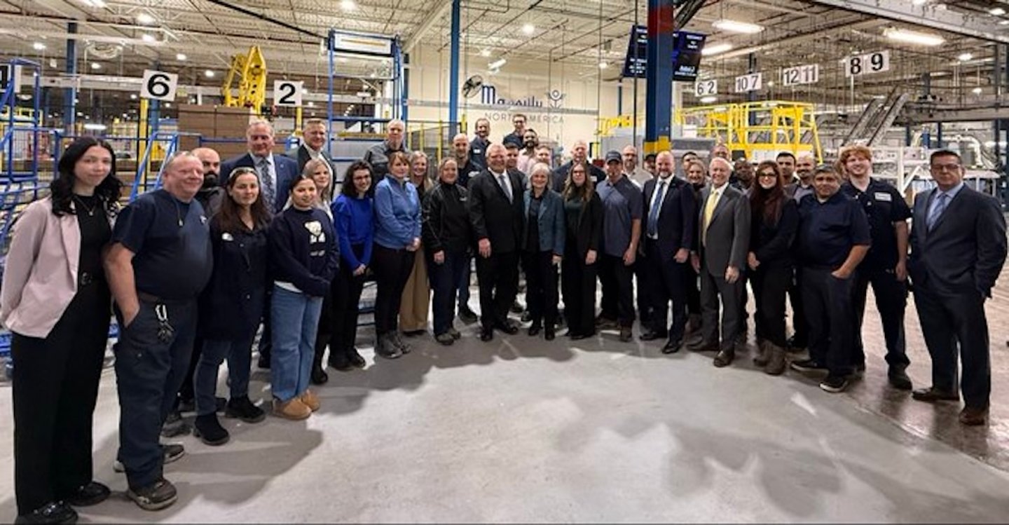 Massilly’s Brantford facility alongside Premier Ford and Minister Fedeli
