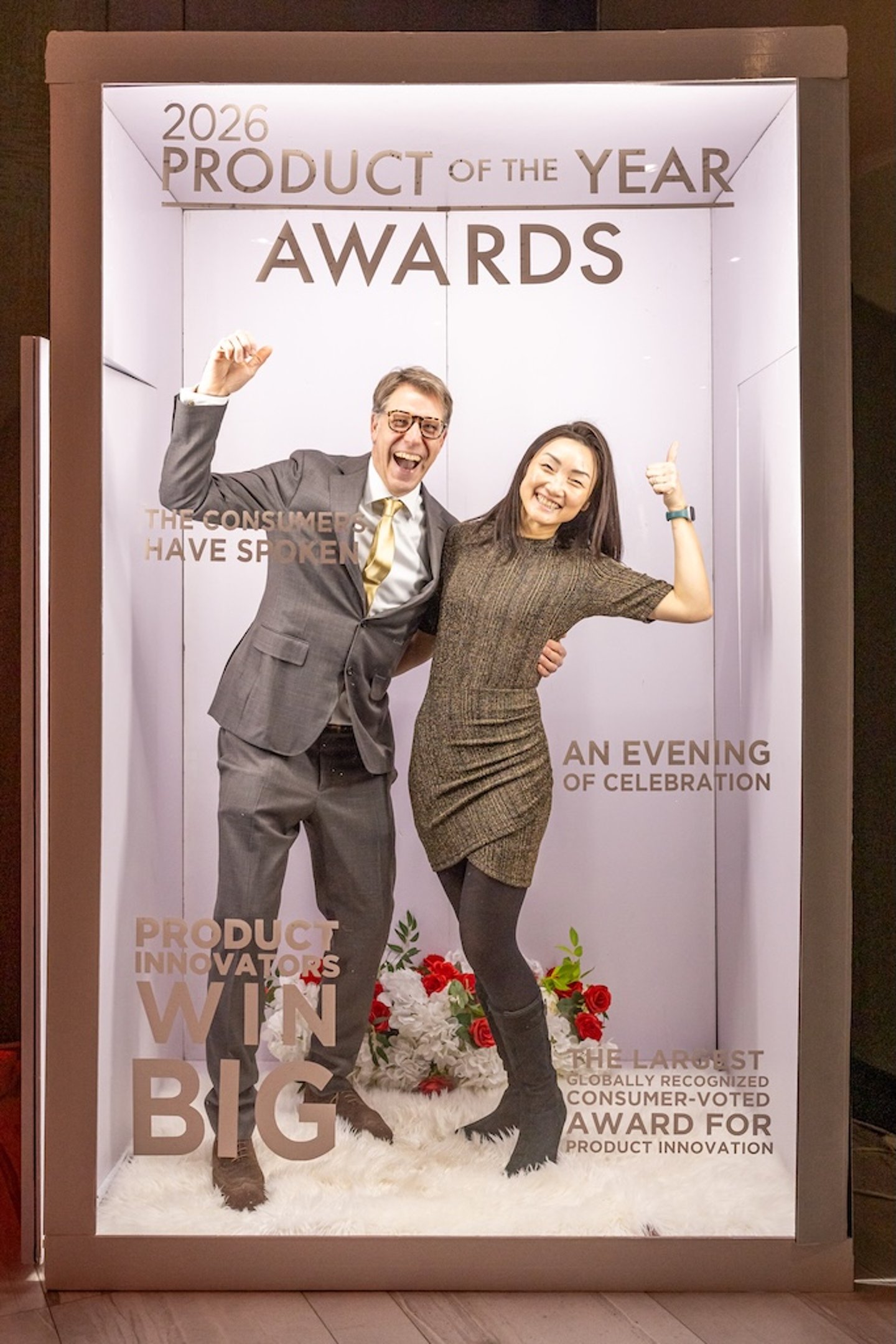 Attendees pose for a photo 