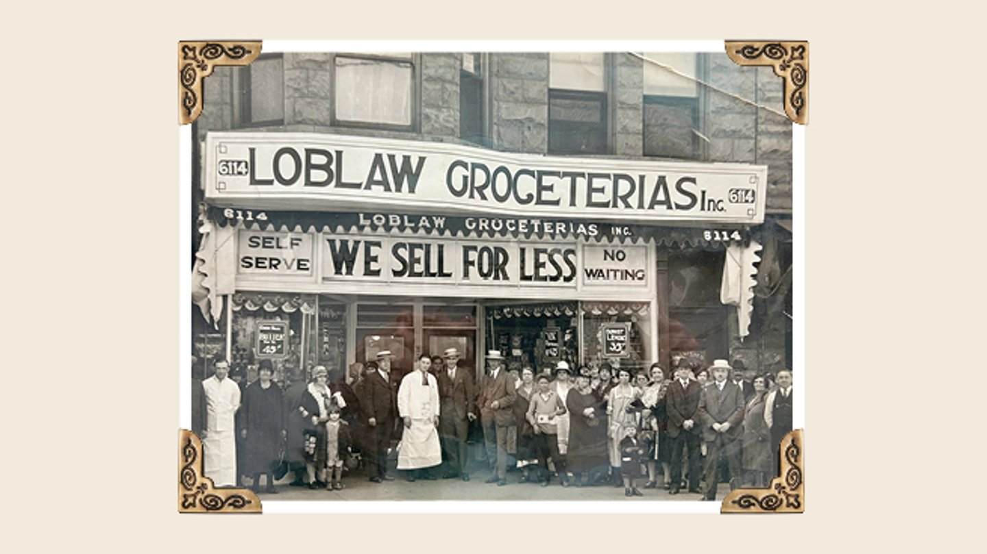 an exterior shot of Loblaw Groceteria from the 1900s