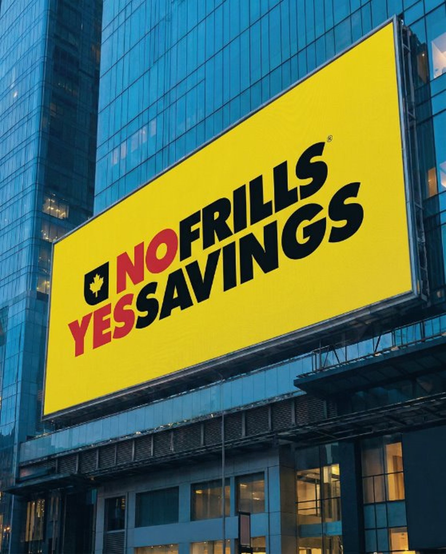 No Frills. Yes Savings. Digital board.