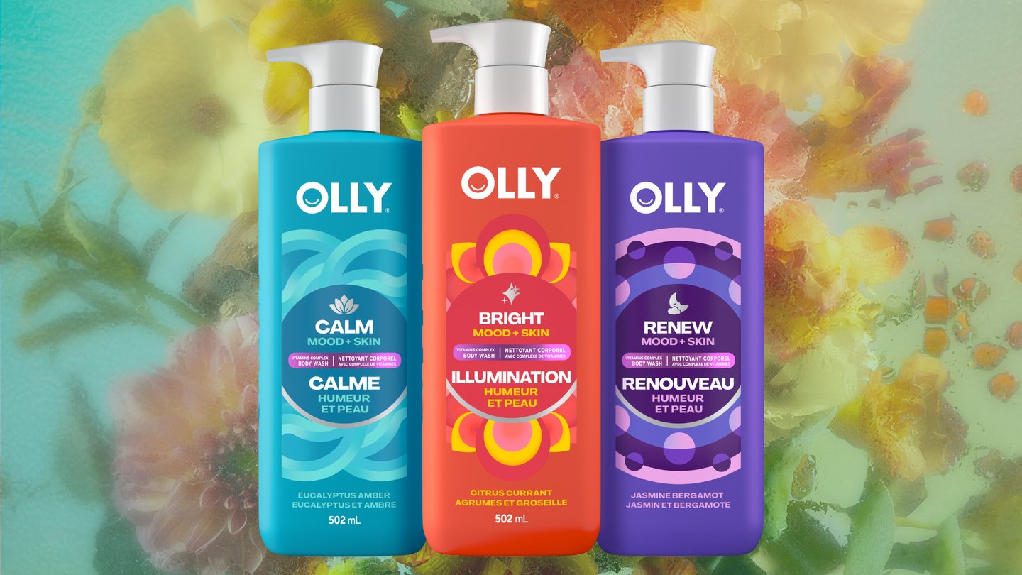 Bottles of Olly Body Wash