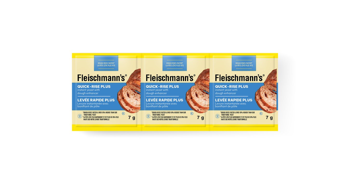 Packs of Fleischmann ‘s Quick-Rise Plus