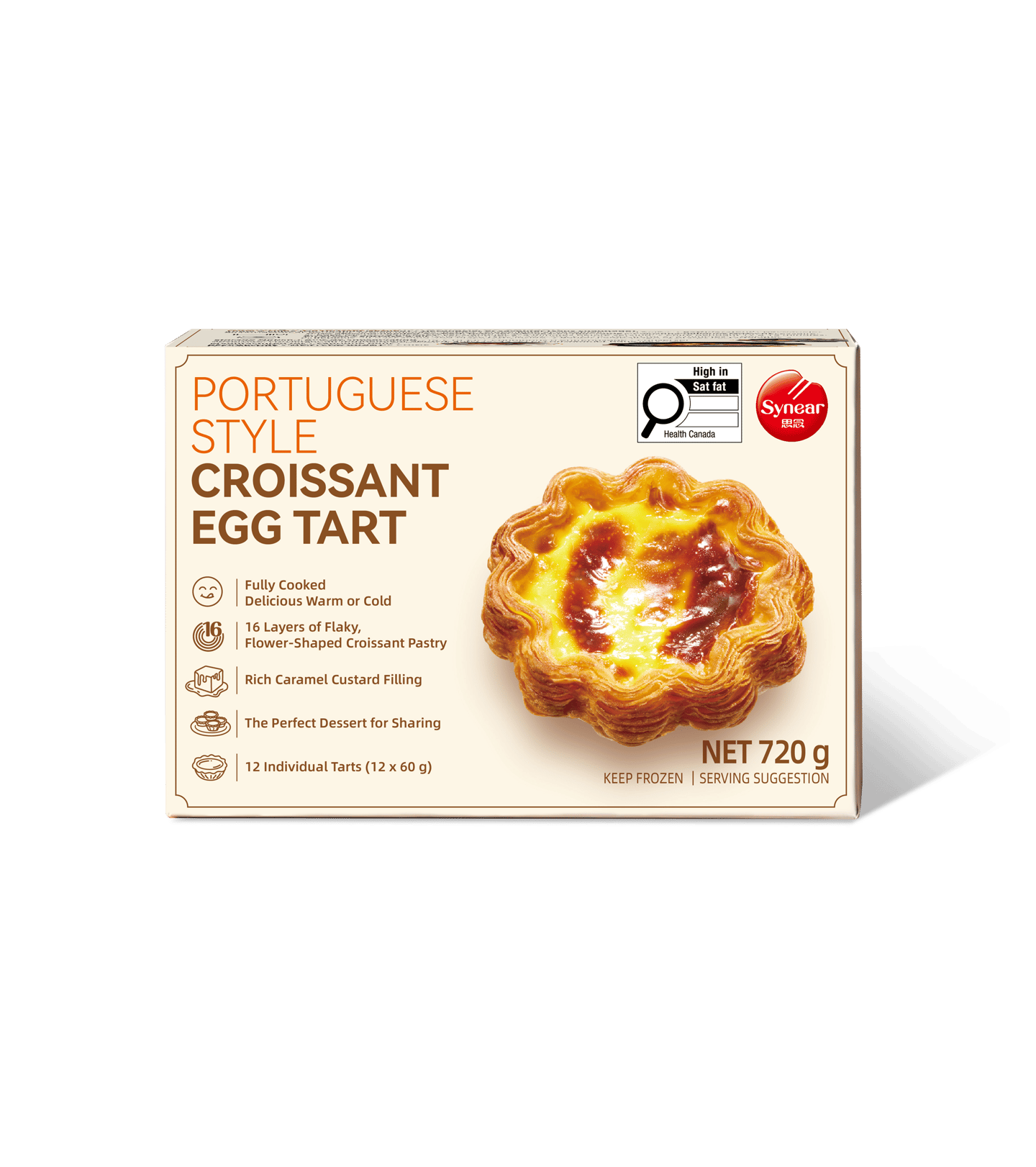 Box of Portuguese-Style Croissant Egg Tart