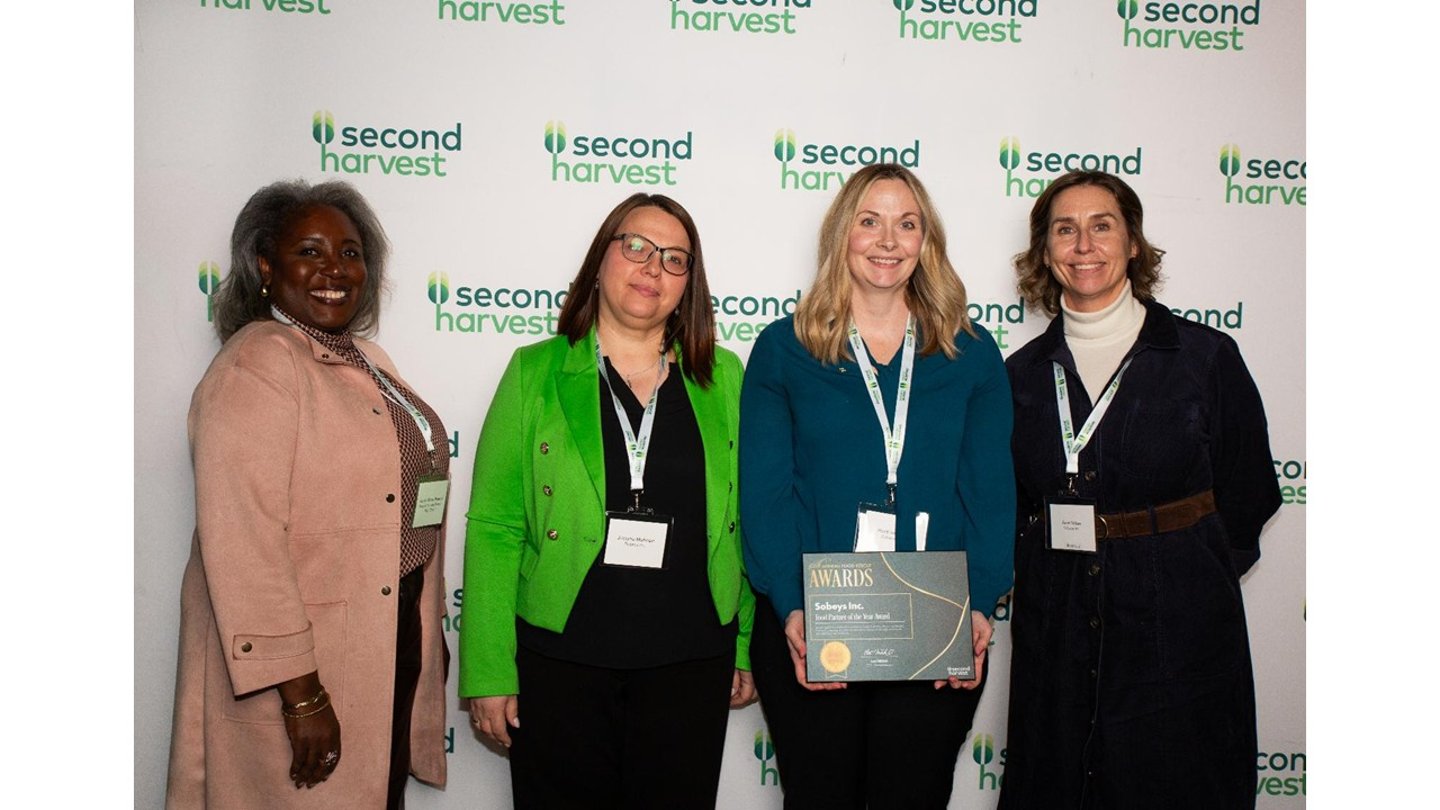 Recognized as Second Harvest’s Partner of the Year for four straight years, Sobeys redirects millions of pounds of surplus food to Canadians in need
