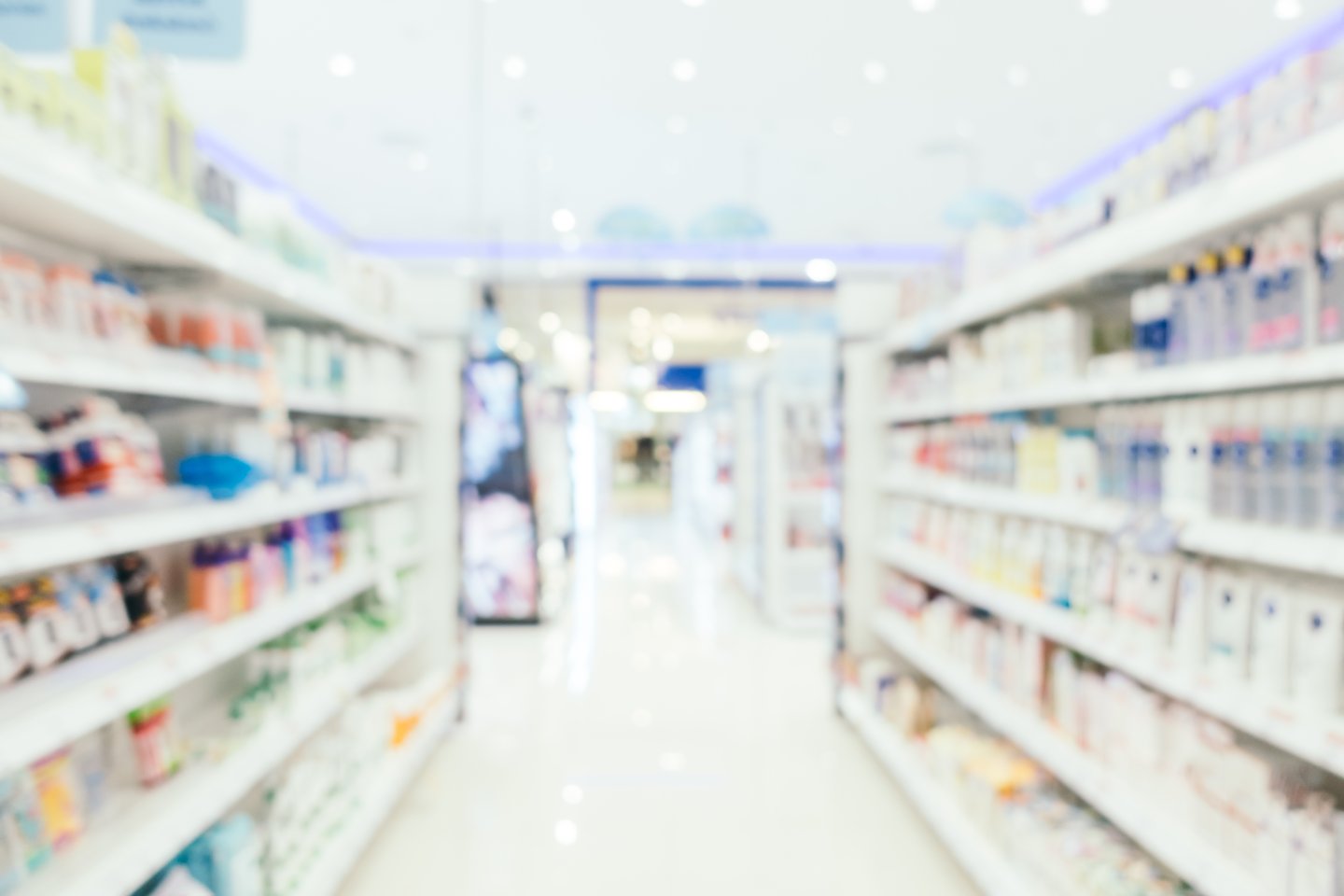 blurred image of drug store