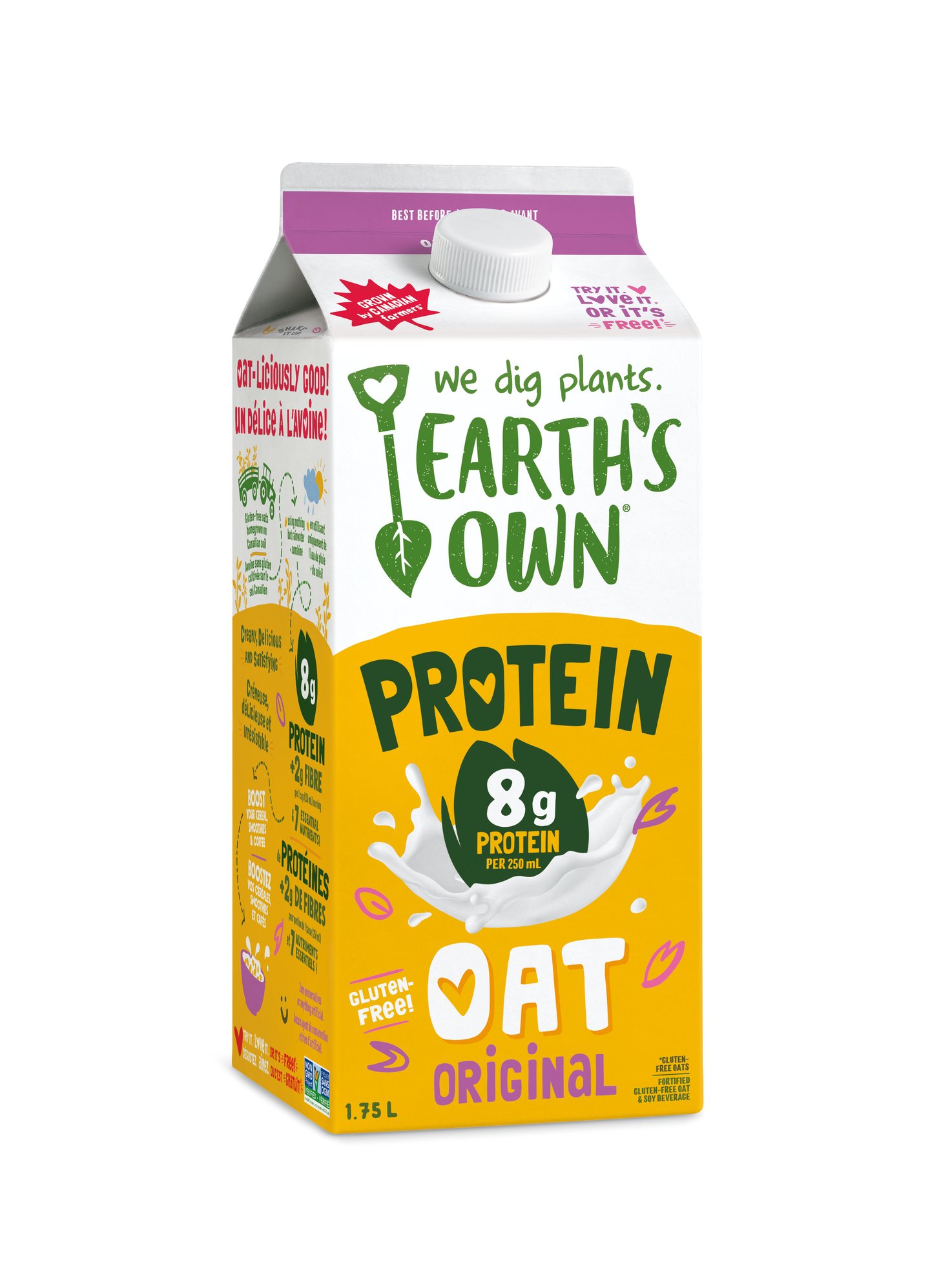 Carton of Earth's Own Oat Protein