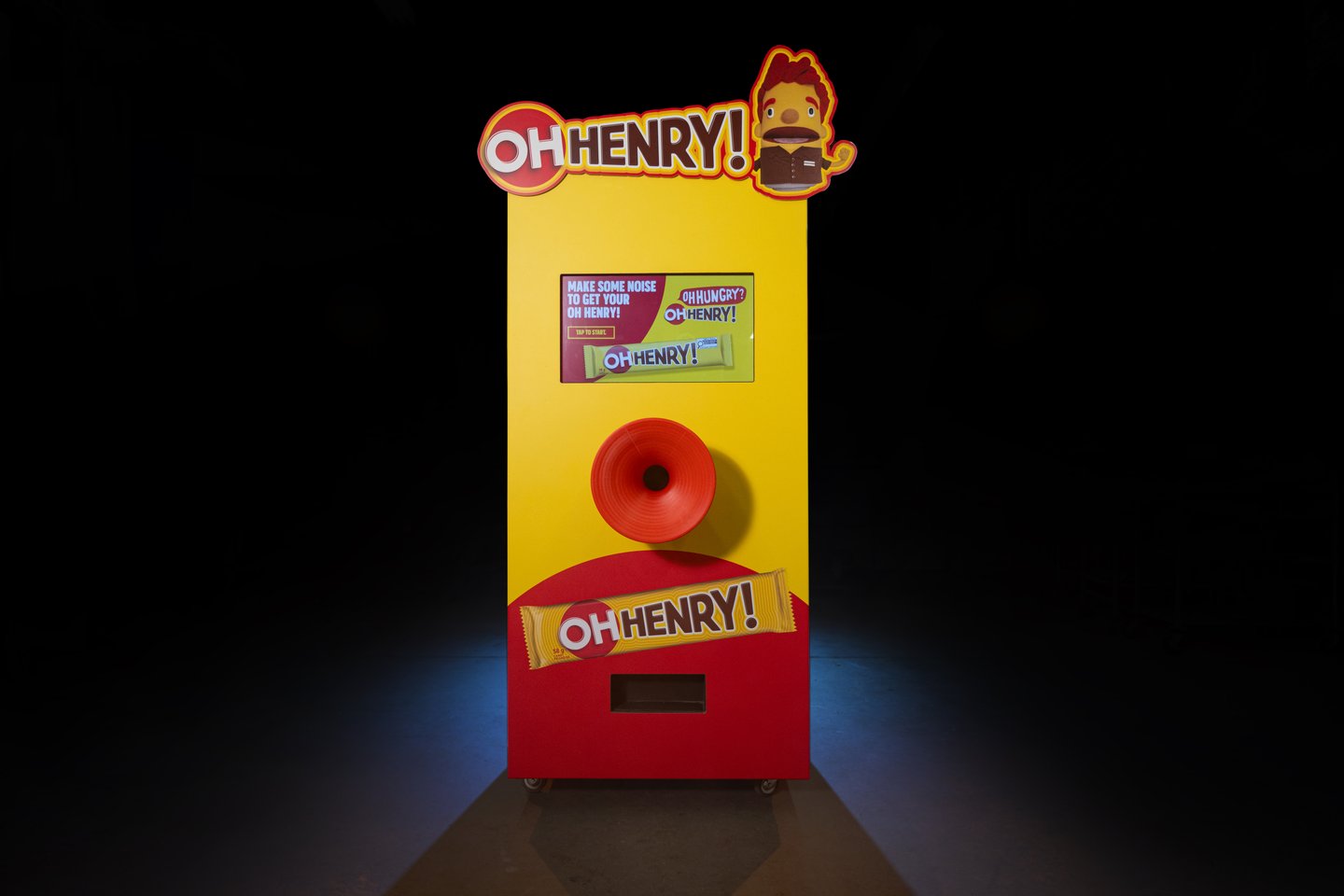 Oh Henry! “Grumble-Activated Vending Machine”