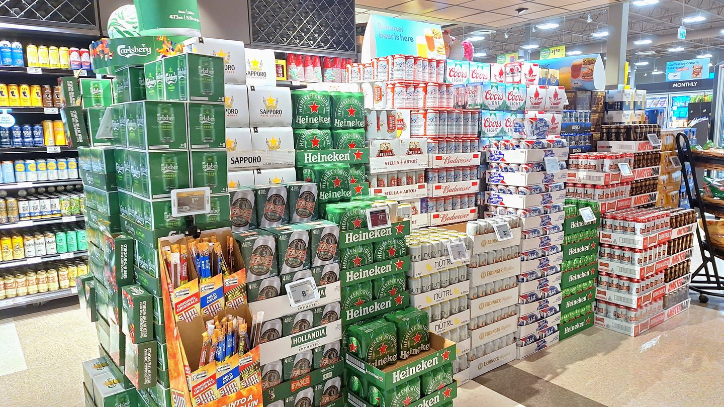 beer for sale inside grocery store toronto