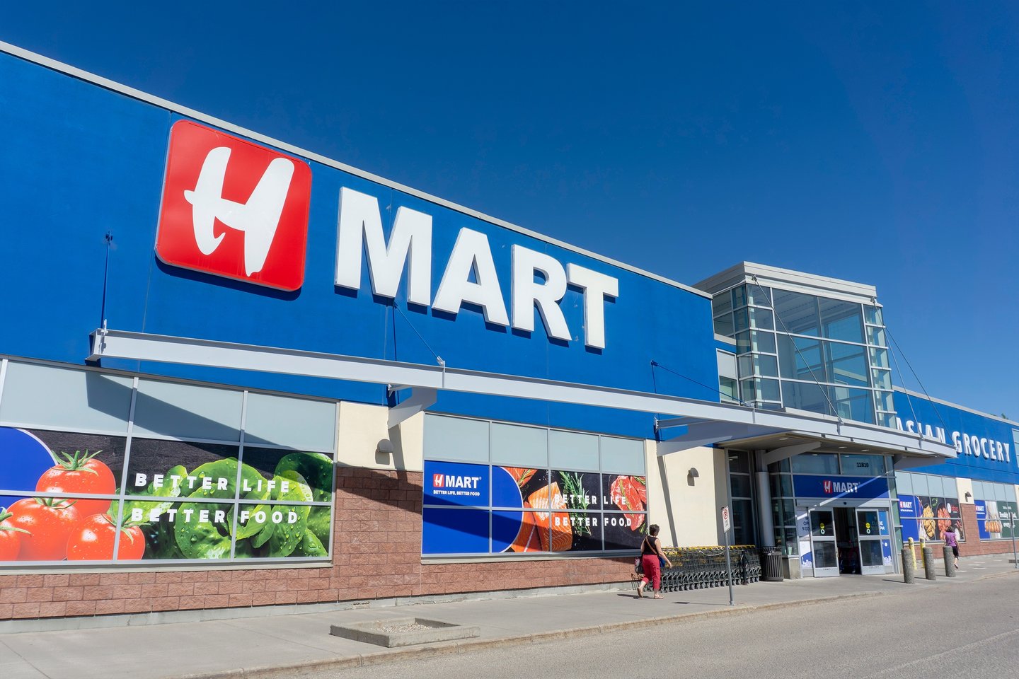 Outside an H Mart in Calgary