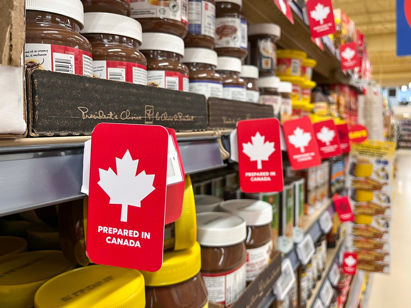 prepared in canada signs grocery store