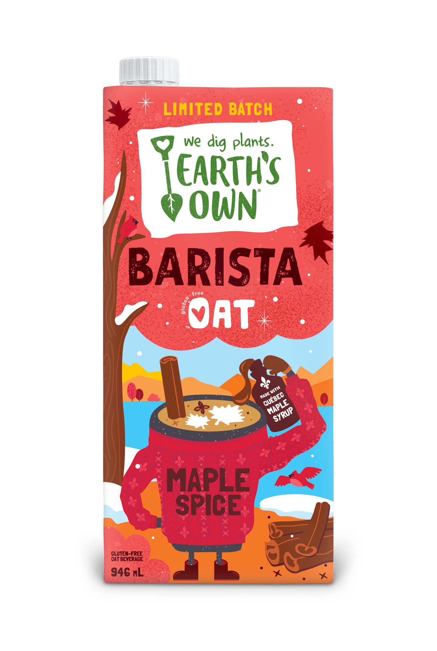 A carton of Earth's Own Maple Spice Barista