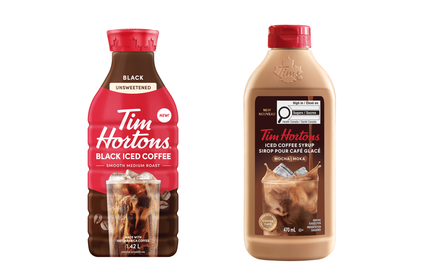 Tim Hortons ready-to-drink black Iced Coffee and Iced Coffee Syrups