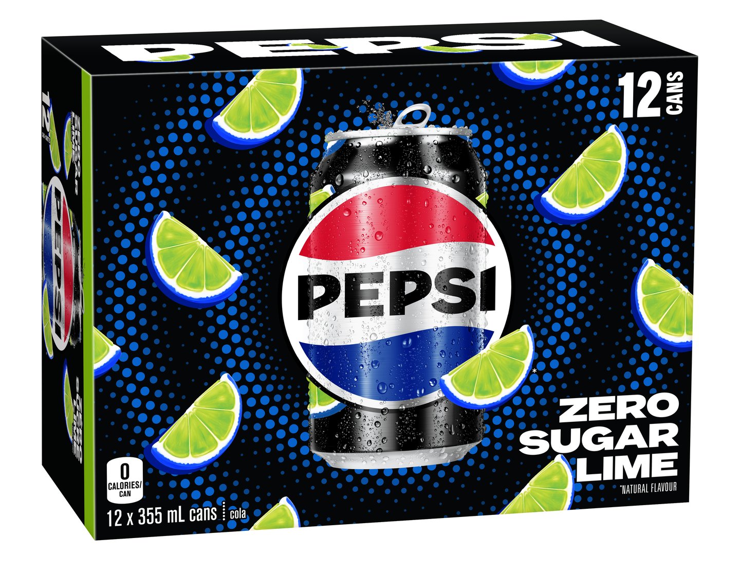 a box of Pepsi Zero Sugar Lime