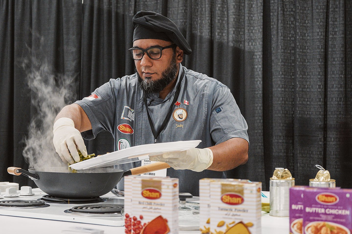 A man cooking