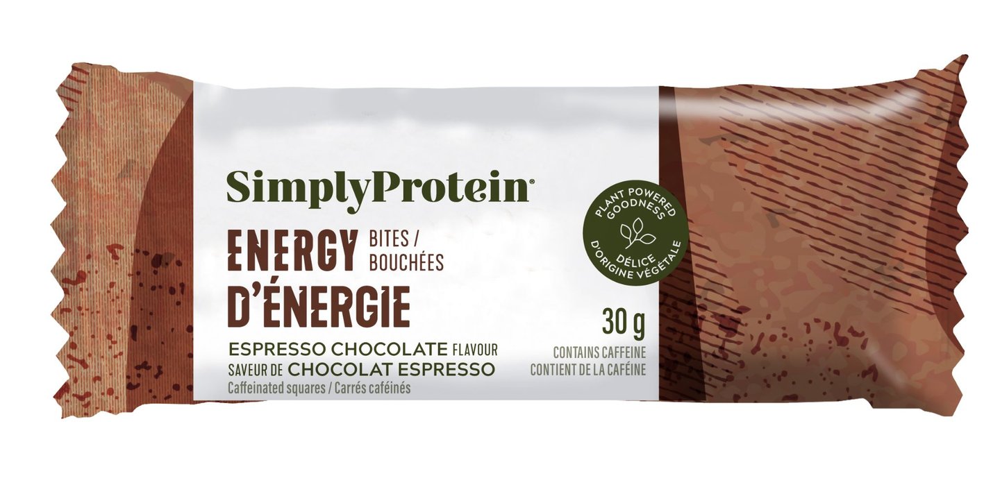 A pack of SimplyProtein Energy Bites, single serving