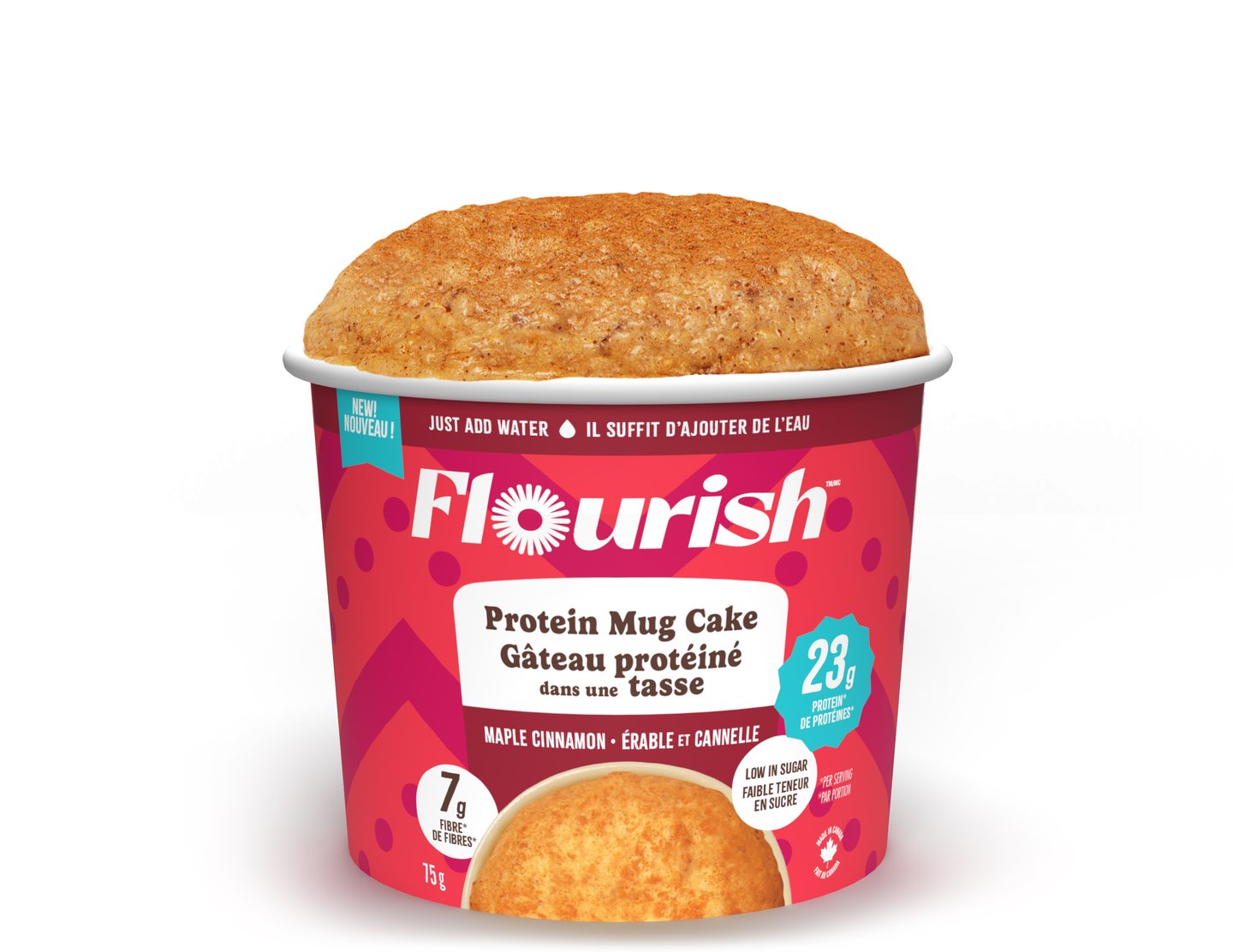 Flourish Protein Mug Cakes Maple Cinnamon flavour
