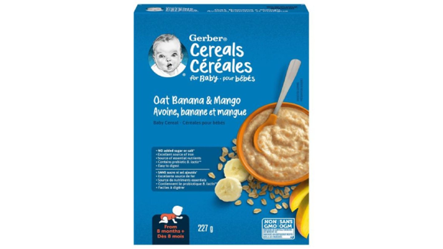 gerber oat banana mango baby cereal recall