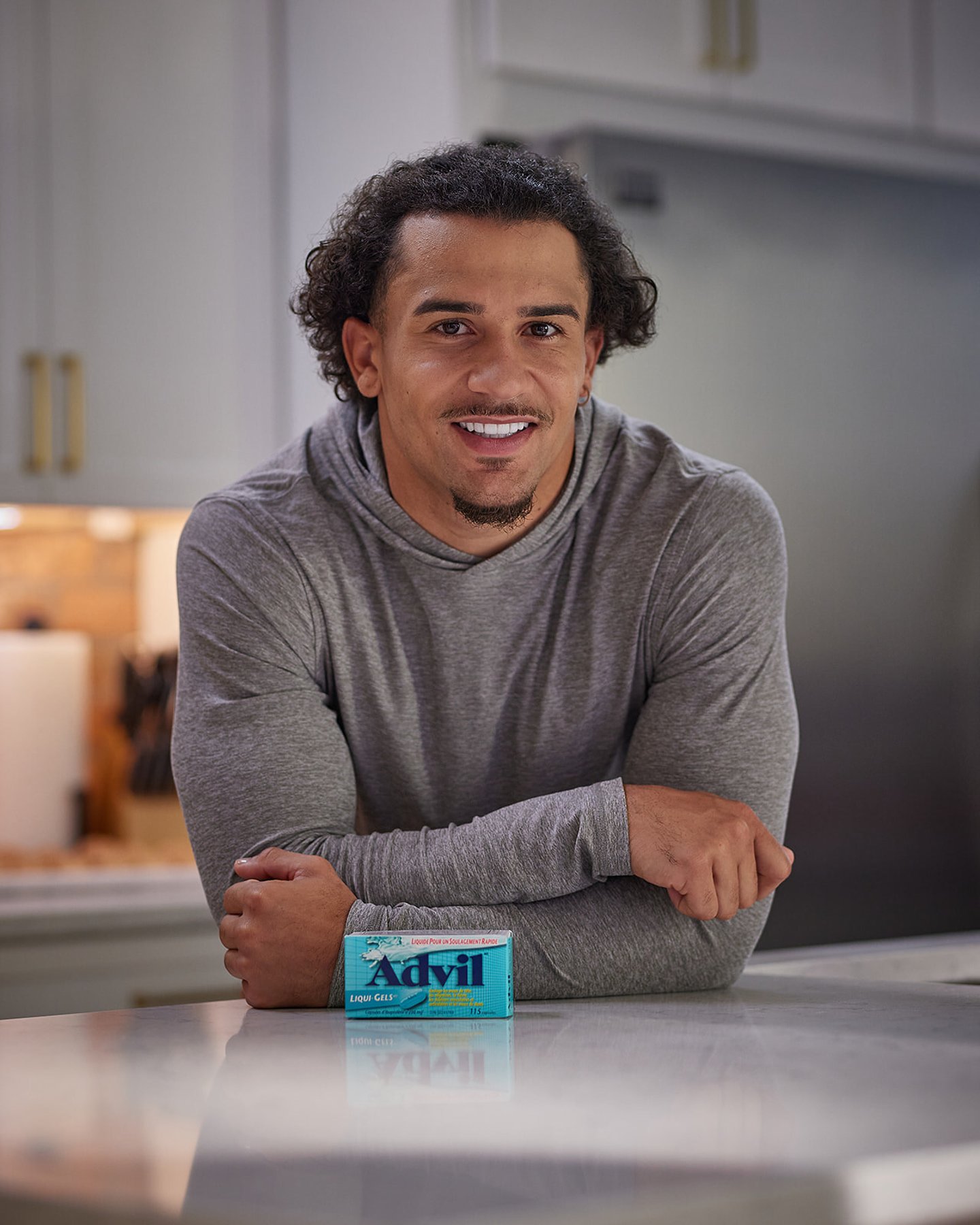 Advil x NFL Canada ad featuring Chase Brown
