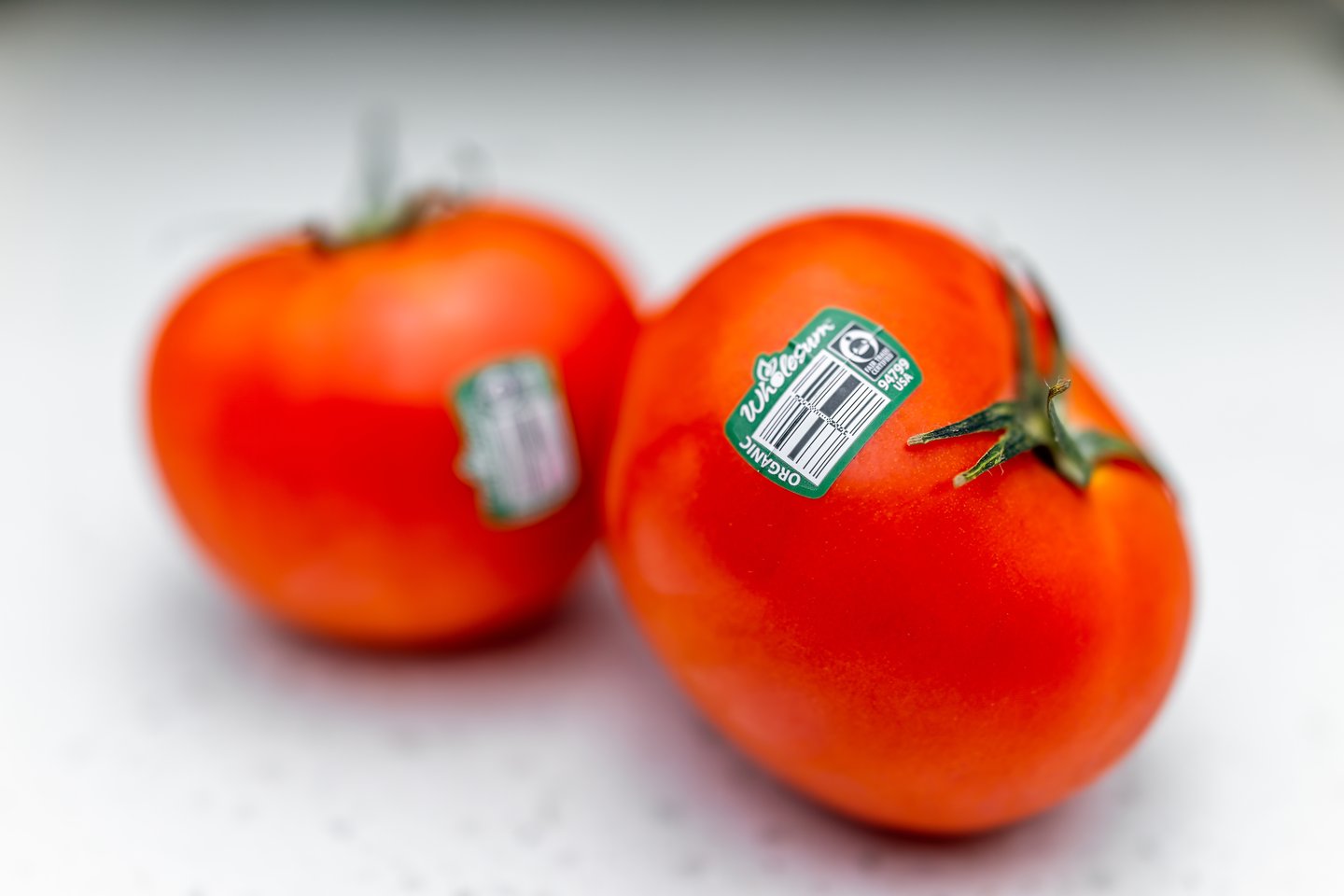 tomatoes with visible PLUs